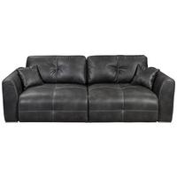 Schlafsofa Dolan Lux.3Dl Anthrazit - Hellbraun/Chromfarben, MODERN, Textil (245/85/115cm) - Livetastic