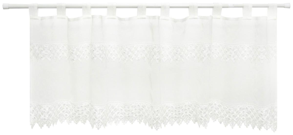 Kurzgardine Gabriela - Weiß, ROMANTIK / LANDHAUS, Textil (135/45cm) - James Wood