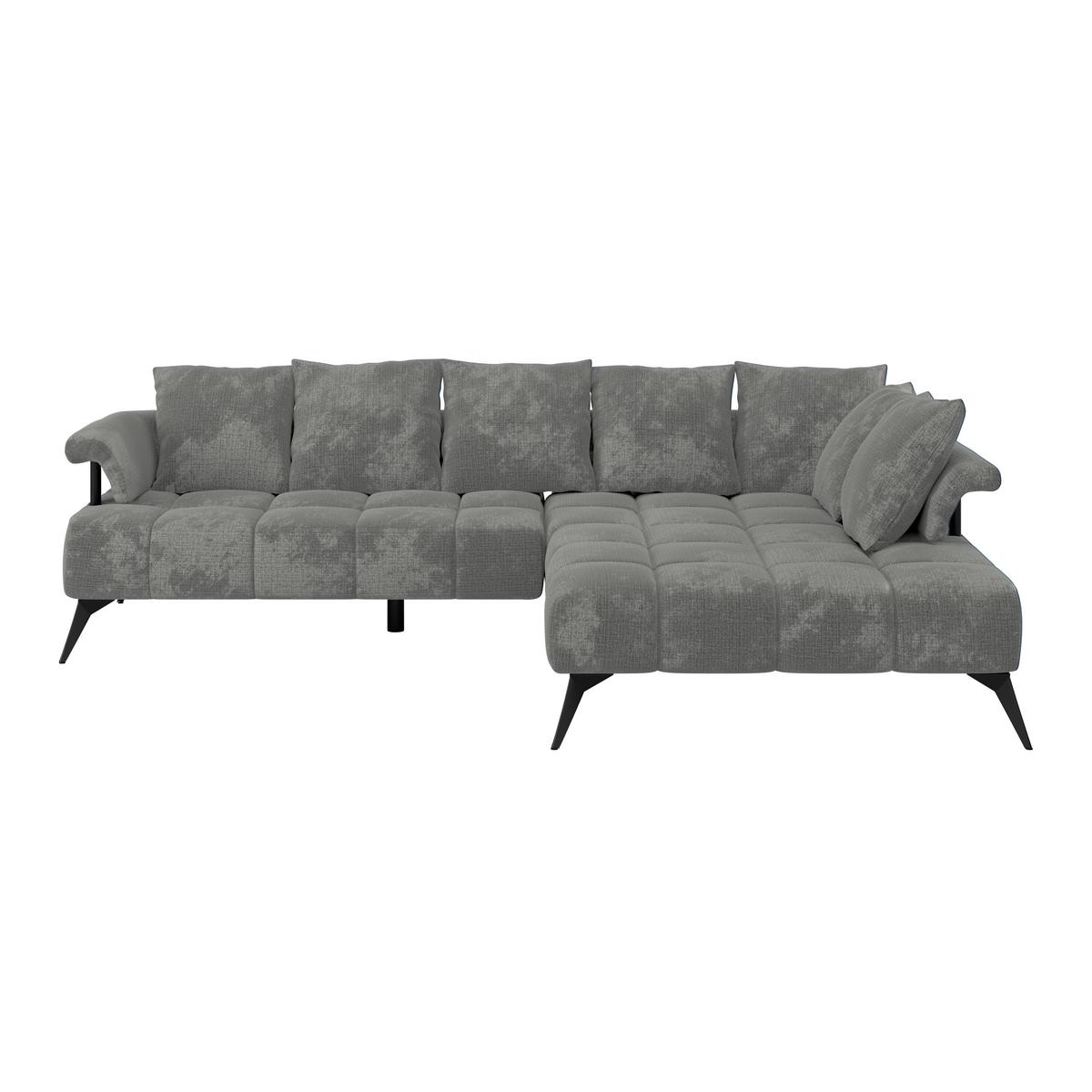 Ecksofa Vanessa New - Schwarz/Grau, MODERN, Textil (297/200cm)
