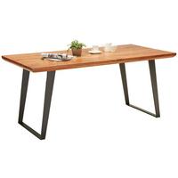 JEDÁLENSKÝ STÔL HERKULES 175 - čierna/farba akácie, Lifestyle, kov/drevo (175/76/90cm)