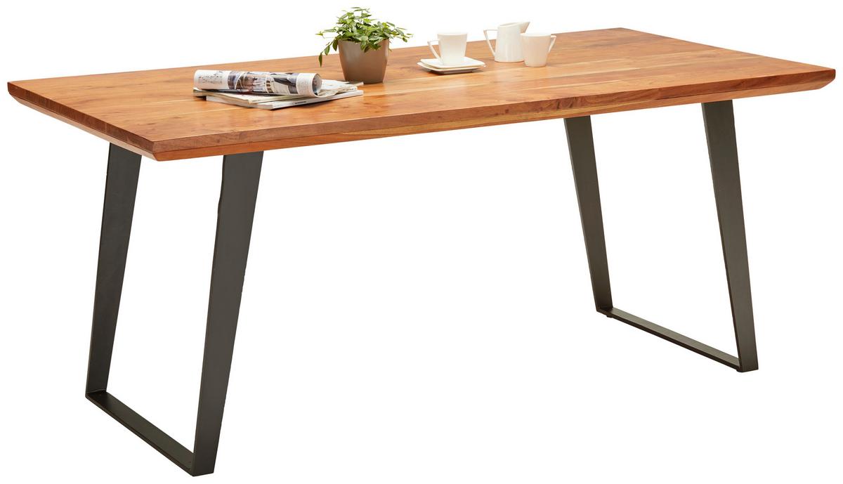 JEDÁLENSKÝ STÔL HERKULES 175 - čierna/farba akácie, Lifestyle, kov/drevo (175/76/90cm)