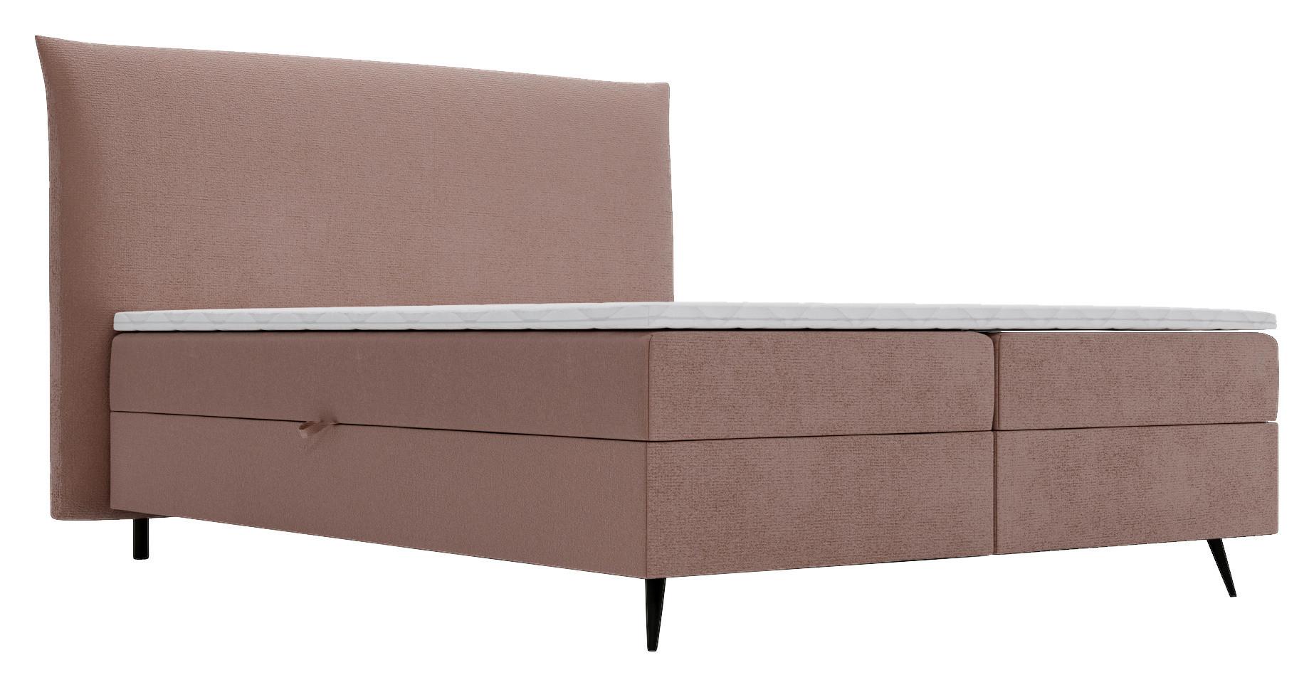 Boxbett mit Topper & Bettkasten 180x200 Foxy - Rostfarben/Schwarz, Basics, Holz/Holzwerkstoff (180/200cm) - Livetastic