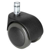 Drehstuhlrolle Schwarz 5x Rolo Easy 10mm/50mm - Schwarz, MODERN, Kunststoff/Metall (5/6/5cm) - MID.YOU