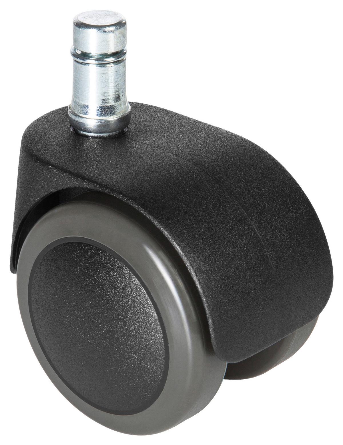 Drehstuhlrolle Schwarz 5x Rolo Easy 10mm/50mm - Schwarz, MODERN, Kunststoff/Metall (5/6/5cm) - MID.YOU