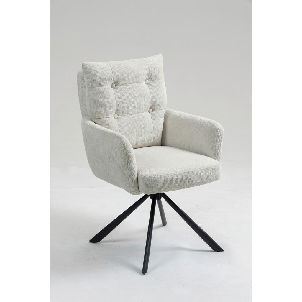 Armlehnstuhl Lina Creme Sitzfl. 180°drehbar, B: 60cm