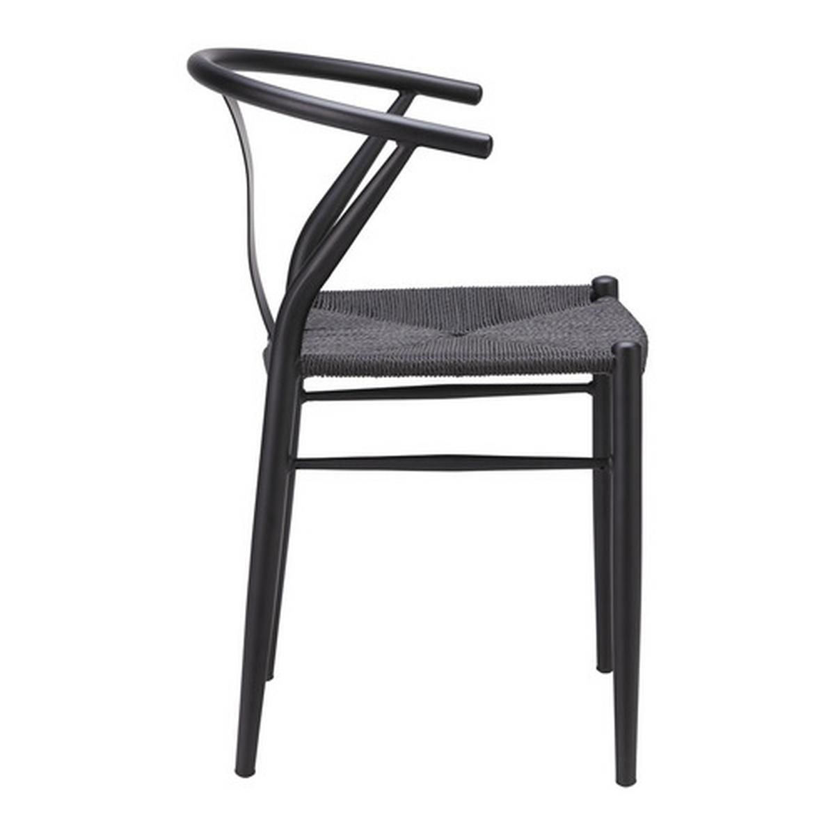 Kovová jedálenská stolička MONIKA čierna - čierna, Modern, kov (55/77,5/51cm) - Bessagi Home