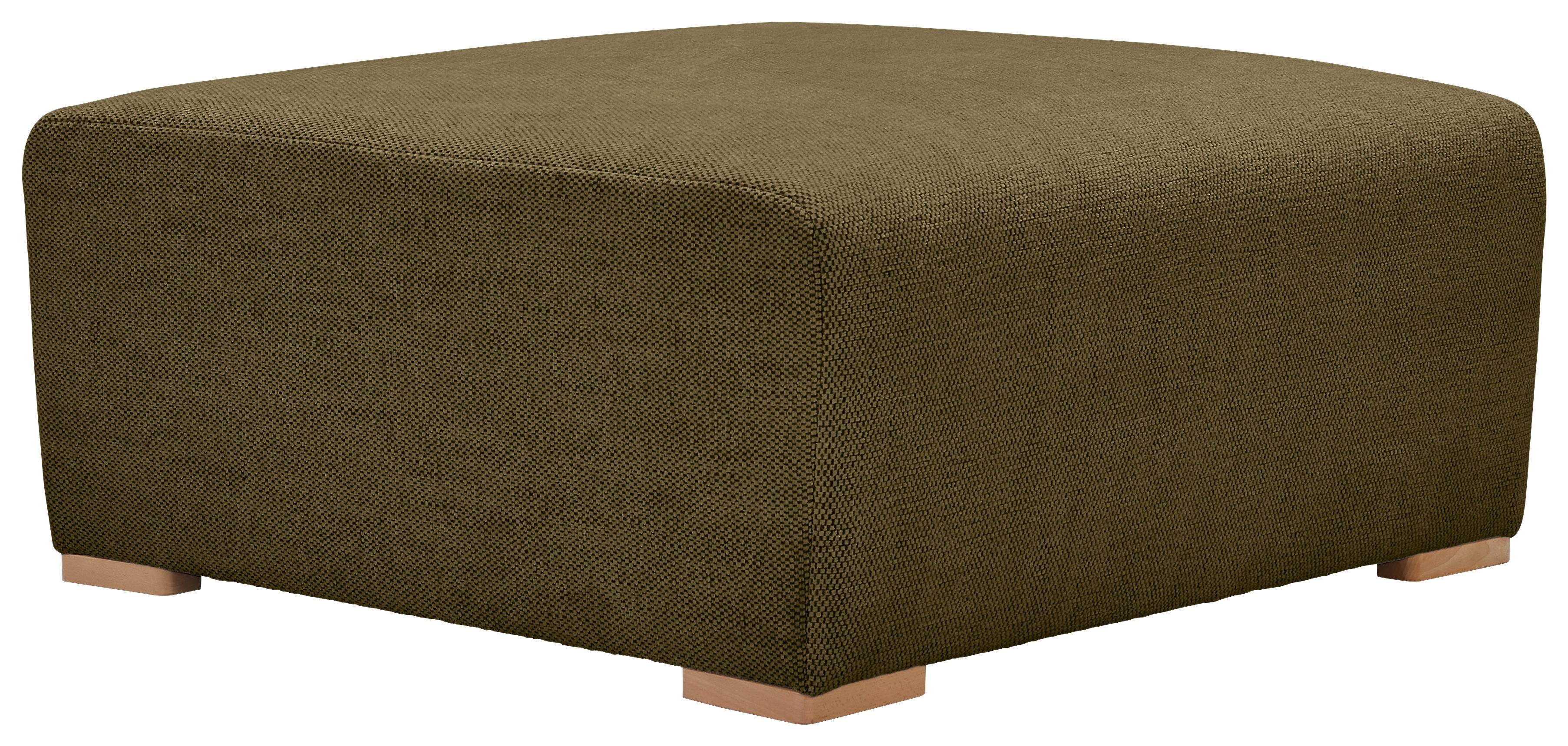 Hocker Vouge Grün BxHxT: 101x44x92 cm - Buchefarben/Grün, KONVENTIONELL, Textil (101/44/92cm) - Livetastic