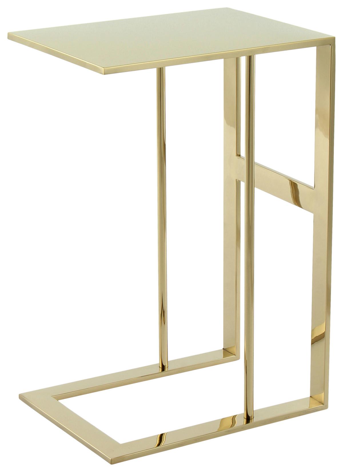 Beistelltisch Sita 100 Gold - Goldfarben, Design, Metall (40/30/60cm) - Kayoom