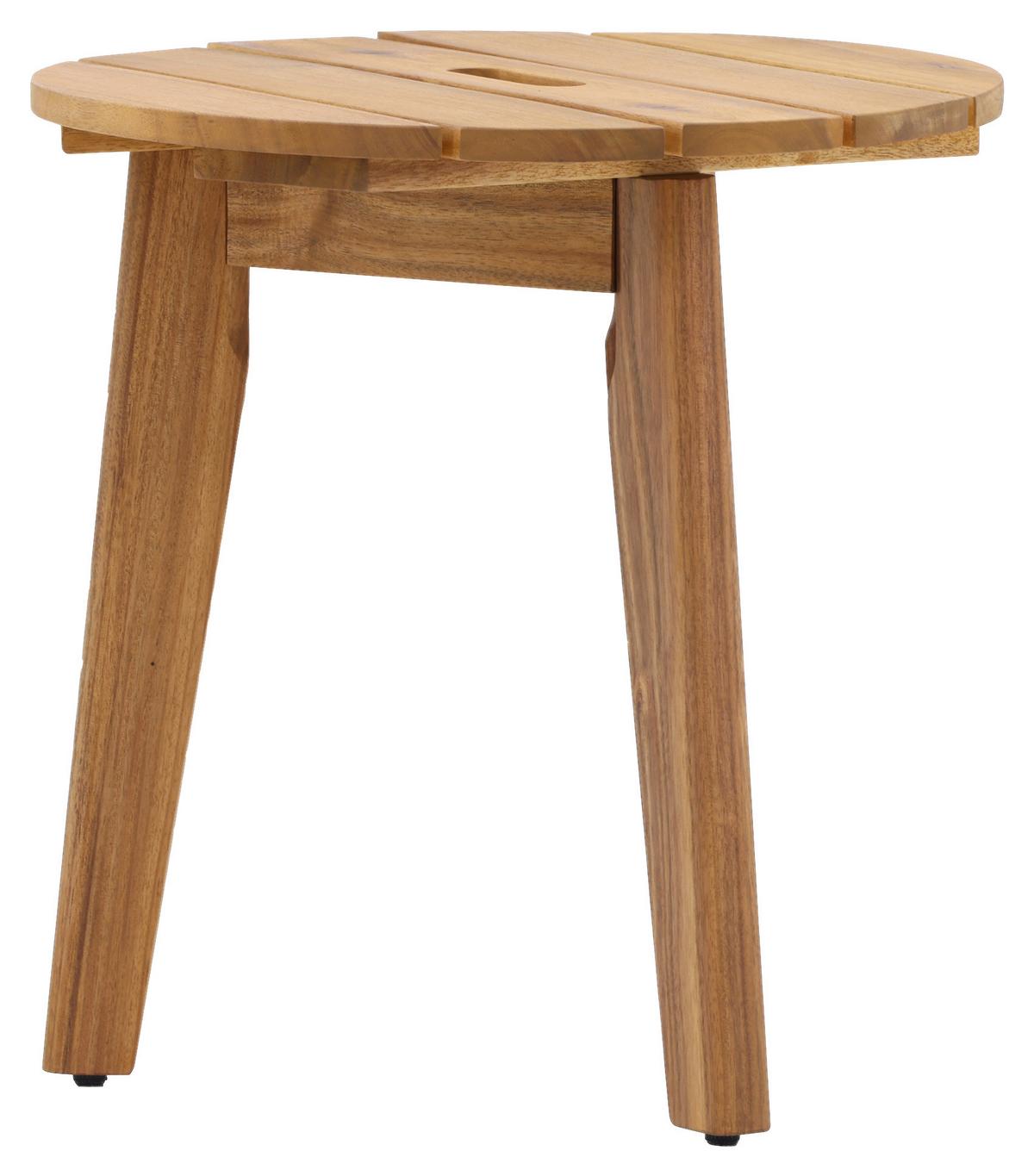 Gartenbeistelltisch Chania - Akaziefarben, KONVENTIONELL, Holz (40/40/42cm) - Gardenson