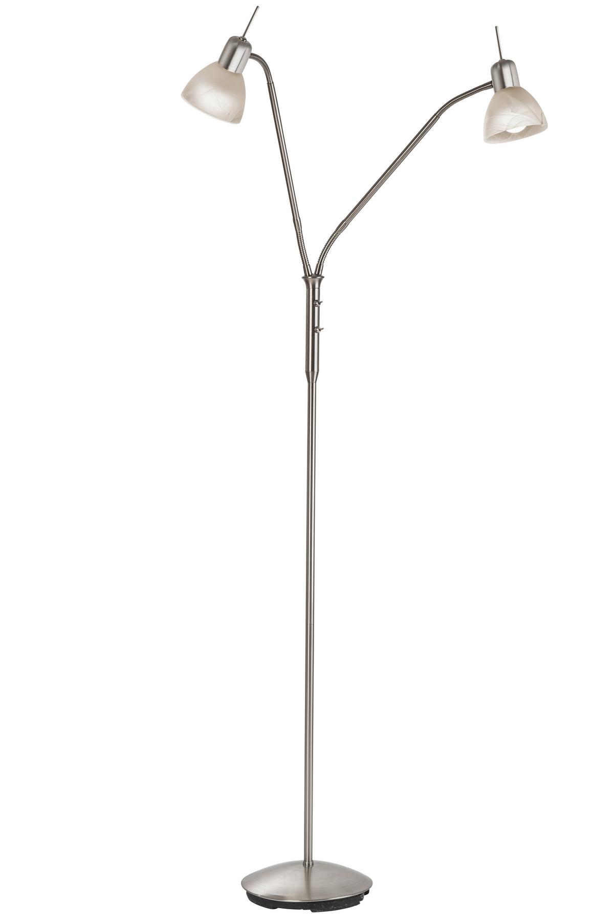 Stehleuchte 41890201 Daytona - Alabasterfarben/Schwarz, KONVENTIONELL, Glas/Kunststoff (45/150cm) - Globo