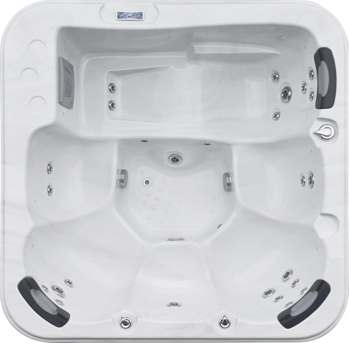 Whirlpool Acryl Rivoli 200x92x200 Cm - Weiß/Grau, Design, Holz/Kunststoff (200/92/200cm)