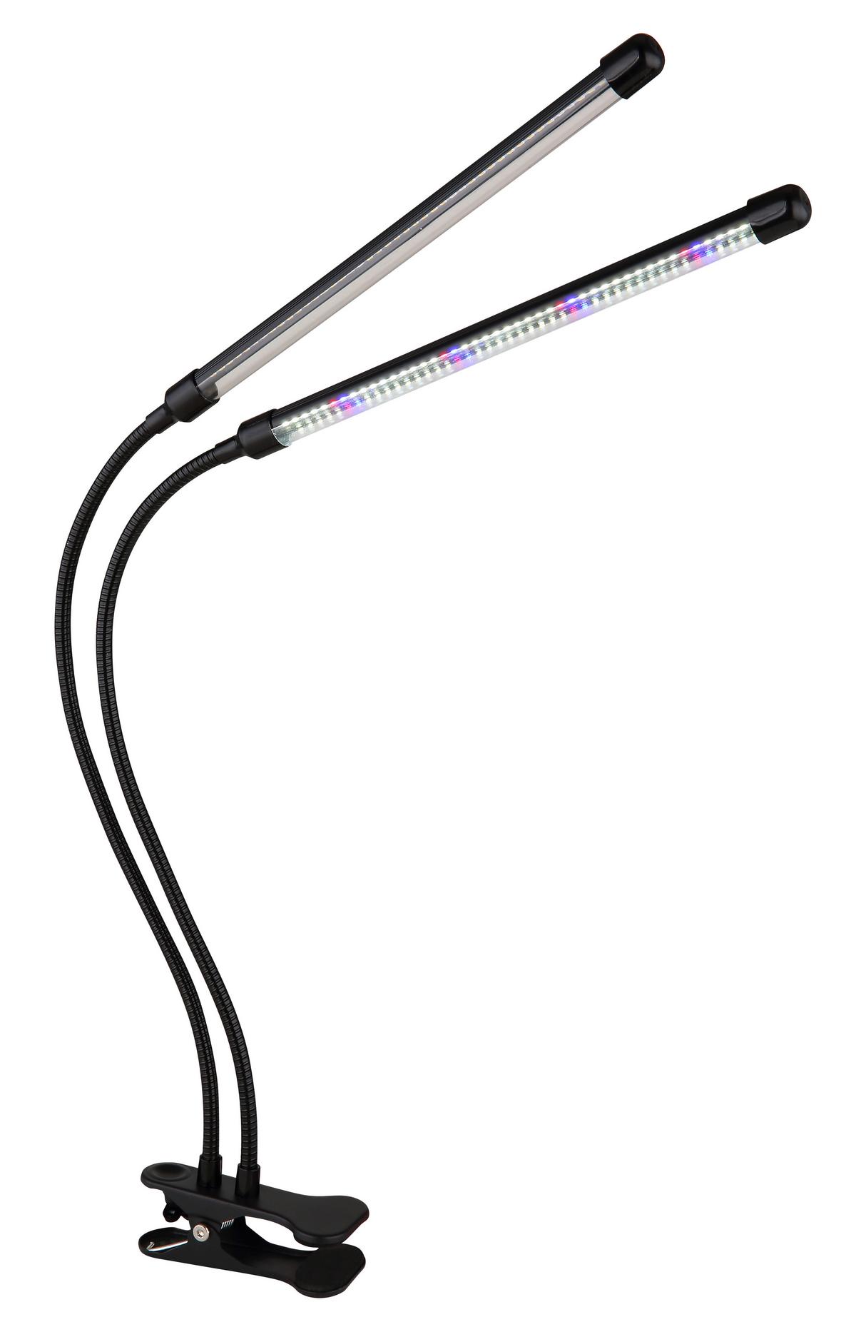 Led-klemmleuchte 28053 - Transparent/Schwarz, KONVENTIONELL, Kunststoff/Metall (45/41/47cm) - Globo