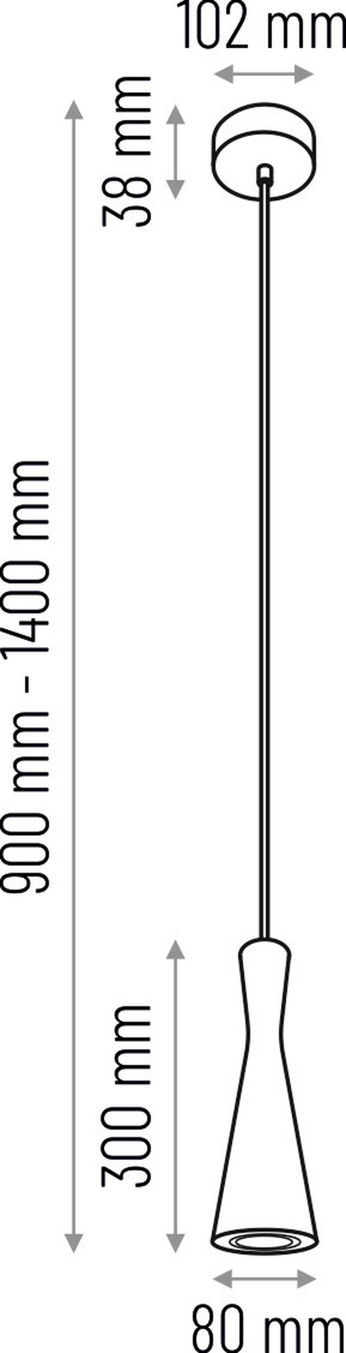 Hängeleuchte 8510151 Vegas - Erlefarben/Schwarz, Natur, Holz (10/90-140cm)