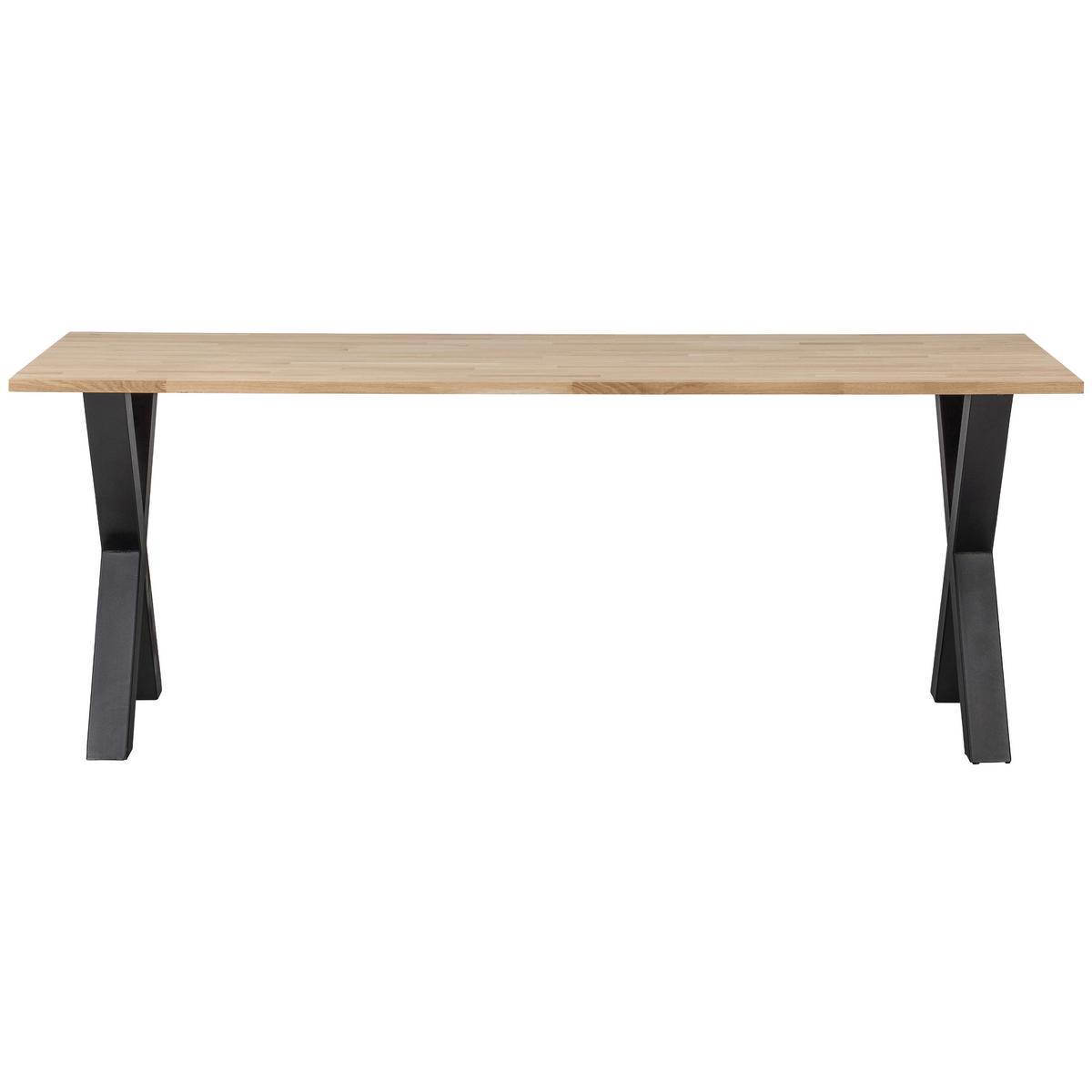 Esstisch Tablo Eichefarben L: 220 Cm - Eichefarben/Schwarz, Design, Holz/Metall (220/90/75cm) - Livetastic