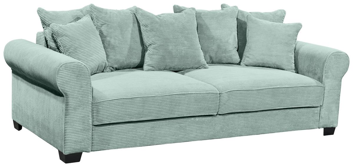 Schlafsofa Maureen, Salbeigrün B: 247 Cm - Salbeigrün/Schwarz, KONVENTIONELL, Textil (247/95/125cm) - MID.YOU