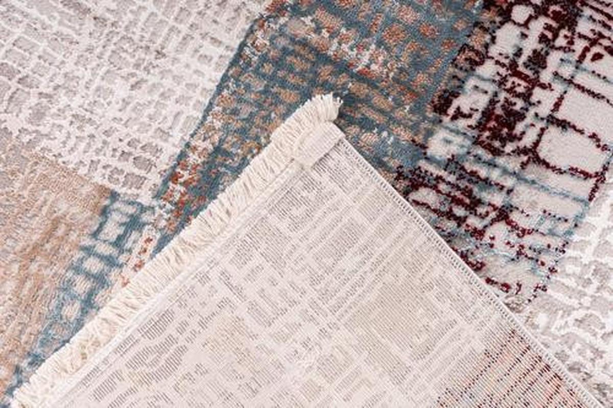 Webteppich Grau/Rosa Akropolis 160x230 cm - Rosa/Grau, Design, Textil (160/230cm) - Kayoom