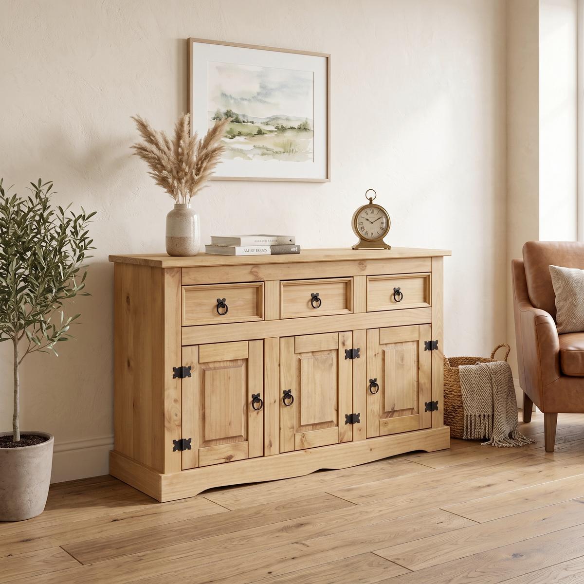 SIDEBOARD Honigfarben B: 132cm - Honig, Natur, Holz (132/84/44cm) - Livetastic