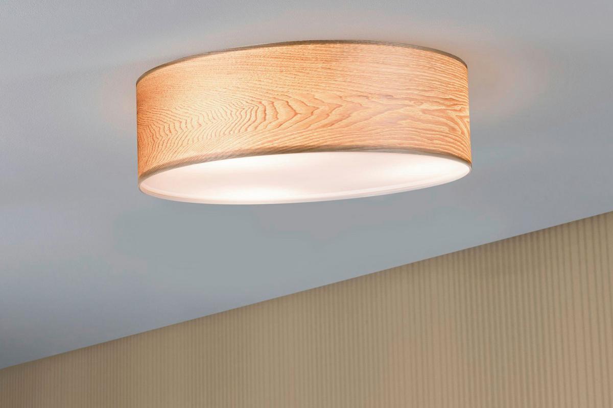Deckenleuchte Ø 45 cm 3-Flammig dimmbar - Rotbraun, Basics, Holz/Metall (45/15cm) - Paulmann