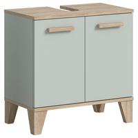Waschtischunterschrank Star Eiche/graugrün B: 60 Cm - Eiche San Remo/Graugrün, MODERN, Holzwerkstoff (60/61/34cm) - MID.YOU