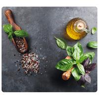 Herdabdeckplatte Basil Multicolor - Multicolor, Basics, Glas (56/50/1,4cm) - Kesper