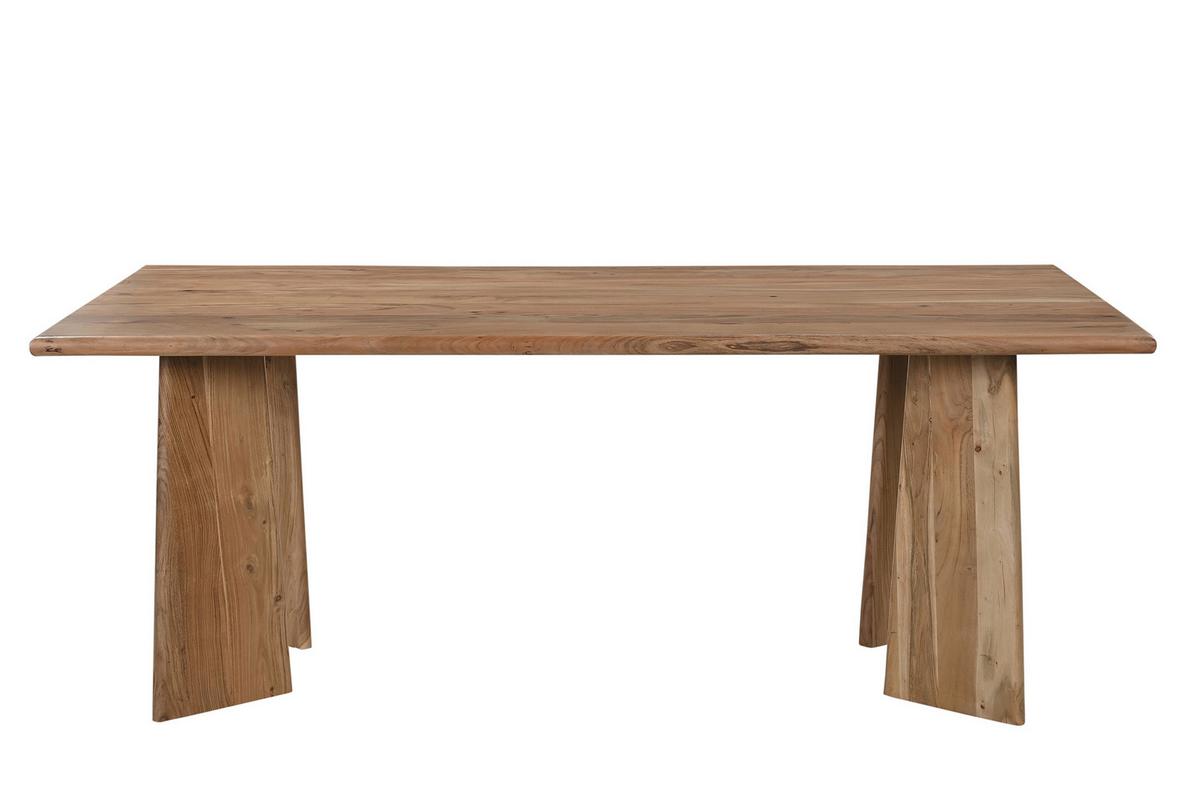 Esstisch Wave Rechteckig Akazie Massiv, B: 200 cm - Naturfarben, ROMANTIK / LANDHAUS, Holz (200/75/100cm)