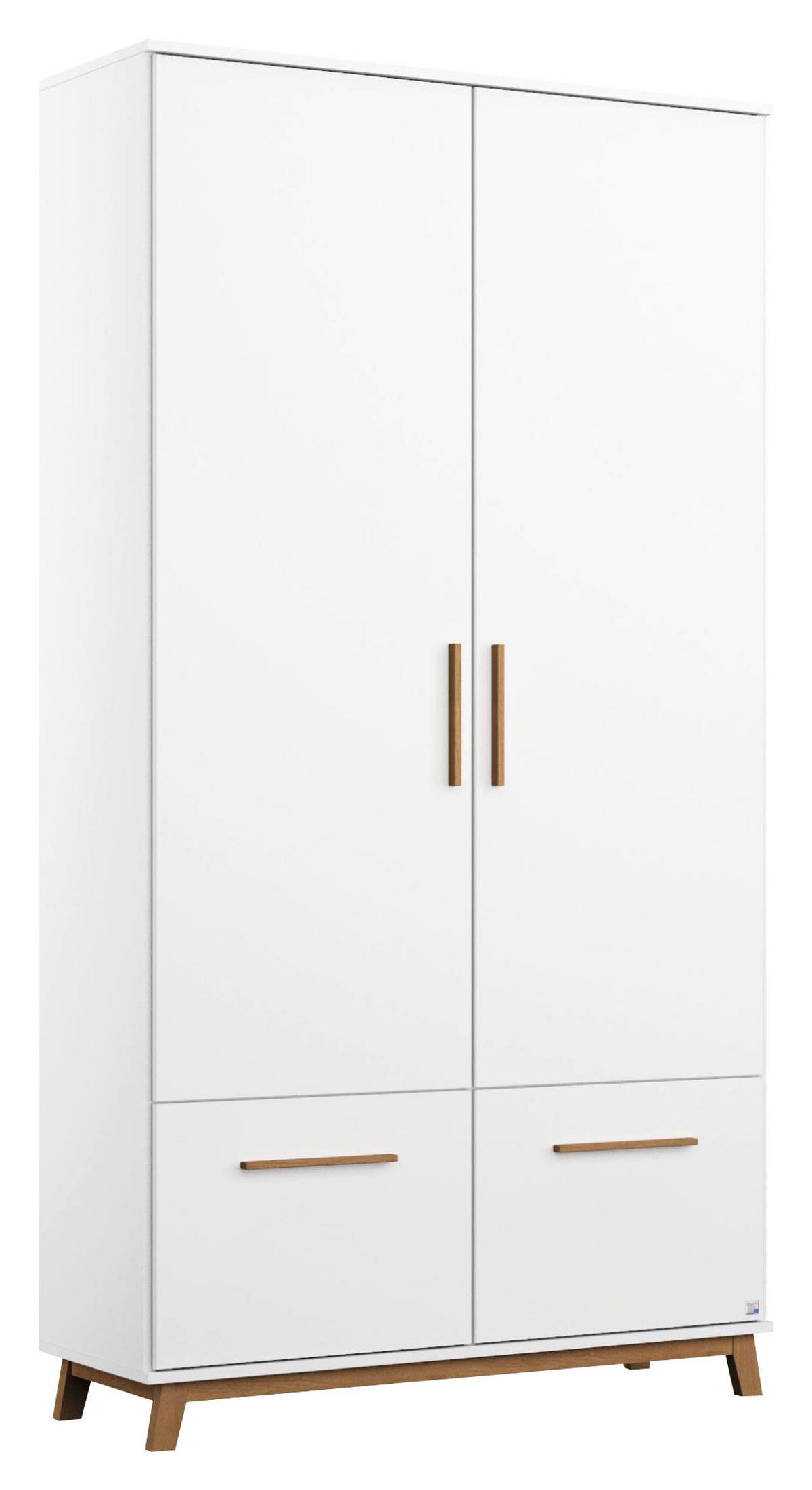 Drehtürenschrank Mit Schubladen 92cm Carlsson Weiß - Weiß, Basics, Holzwerkstoff (92/203/53cm) - Rauch Möbel