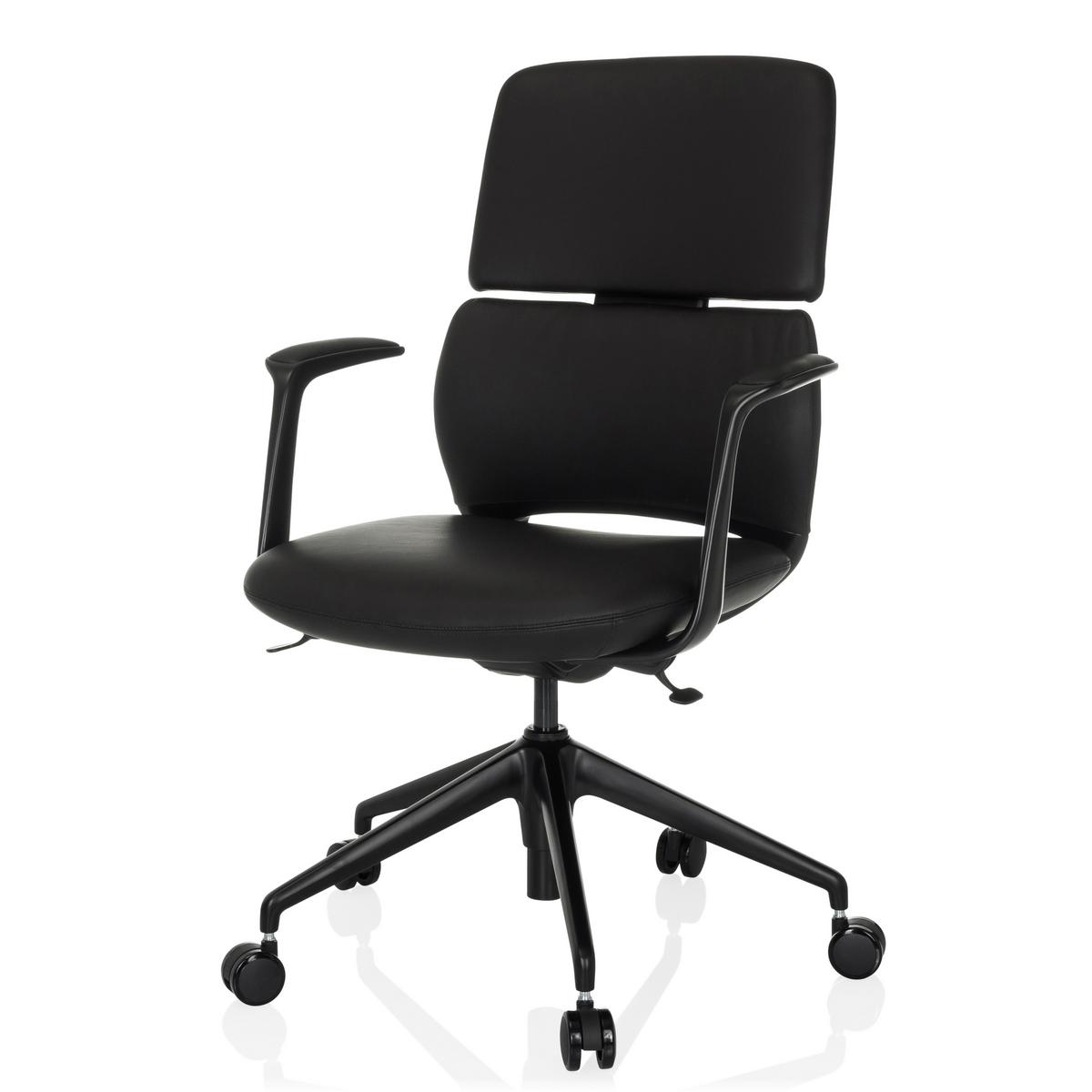 Drehstuhl Schwarz B: 62 cm - Schwarz, MODERN, Leder/Kunststoff (62/98-108/60cm) - MID.YOU