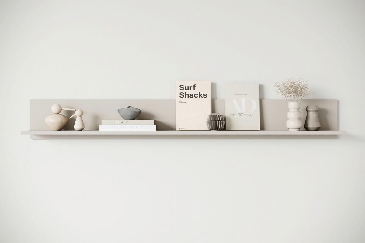 Wandboard Vera Beige, Kaschmir B:138,5cm - Kaschmir/Beige, Design, Holzwerkstoff (138,5/18/12cm) - Livetastic