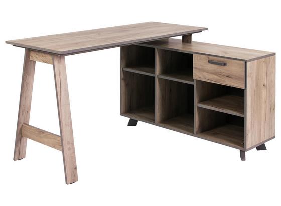 Eckschreibtisch Basti B: ca. 135 cm - Eichefarben/Anthrazit, MODERN, Holzwerkstoff (135/75/110cm) - Livetastic Eckschreibtisch Basti B: ca. 135 cm - Eichefarben/Anthrazit, MODERN, Holzwerkstoff (135/75/110cm) - Livetastic