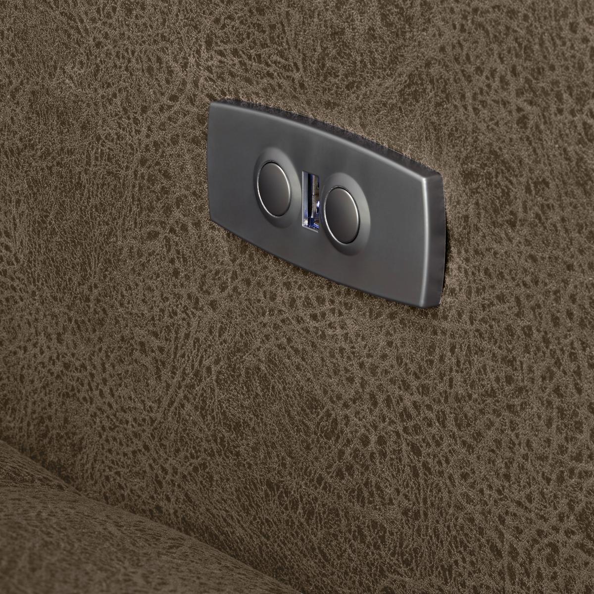 Rohová sedačka PANAMA, ľavá, sivohnedá - čierna/taupe, Konventionell, kov/textil (216/89-102/304cm) - Premium Living