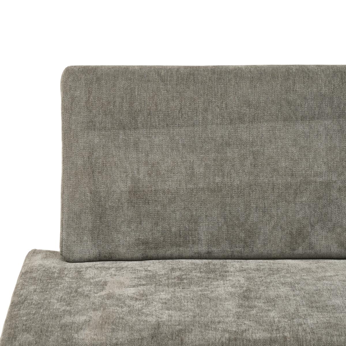 Eckbank Tinos Dunkelgrau, S: 150x190 Cm - Dunkelgrau/Schwarz, KONVENTIONELL, Textil/Metall (150/190cm) - MID.YOU