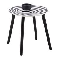 Príručný stolík čierna/biela - čierna/biela, Lifestyle, drevo/kompozitné drevo (40/40/40cm) - Based