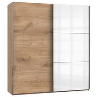 Schwebetürenschrank B: 200 Cm Level Weiß/eiche Dekor - Eichefarben/Weiß, MODERN, Holzwerkstoff (200/216/65cm) - MID.YOU