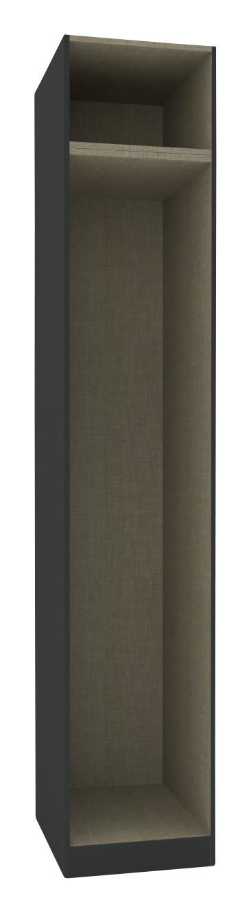 Korpus Šatníkovej Skrine Unit - antracitová, Moderný, kompozitné drevo (45,6/242,2/56,5cm) - Ondega