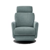 Relaxsessel Centrale T: 87-154 cm, Blaugrau - Blaugrau/Schwarz, MODERN, Textil (77/105/87-154cm) - Livetastic
