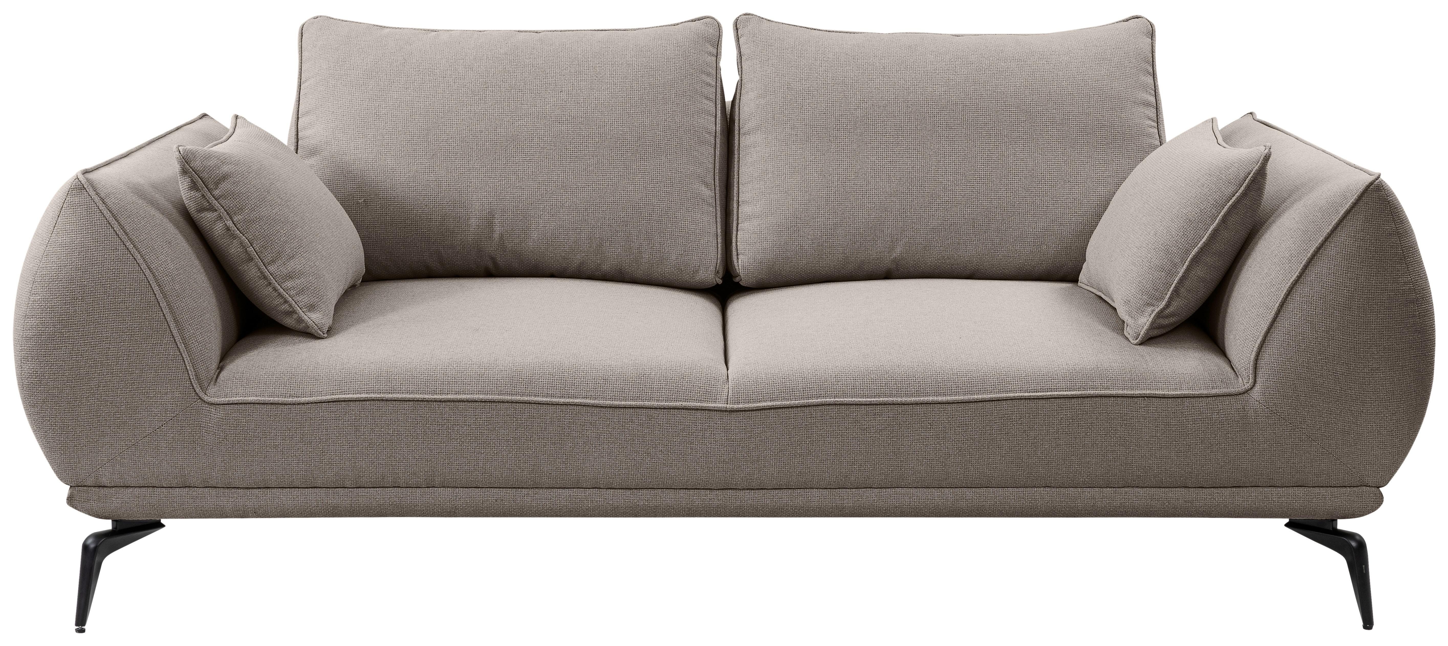 2-Sitzer-Sofa Cavo, Hellbraun B: 208 cm - Hellbraun/Schwarz, MODERN, Textil (208/86/118cm) - MID.YOU