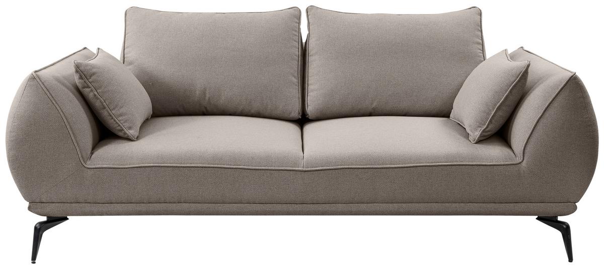 2-Sitzer-Sofa Cavo, Hellbraun B: 208 cm - Hellbraun/Schwarz, MODERN, Textil (208/86/118cm) - MID.YOU