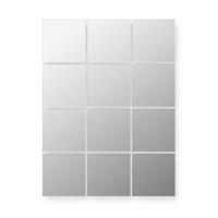 Spiegelfliesenset Quattro - Silberfarben, LIFESTYLE, Glas (15/15cm)