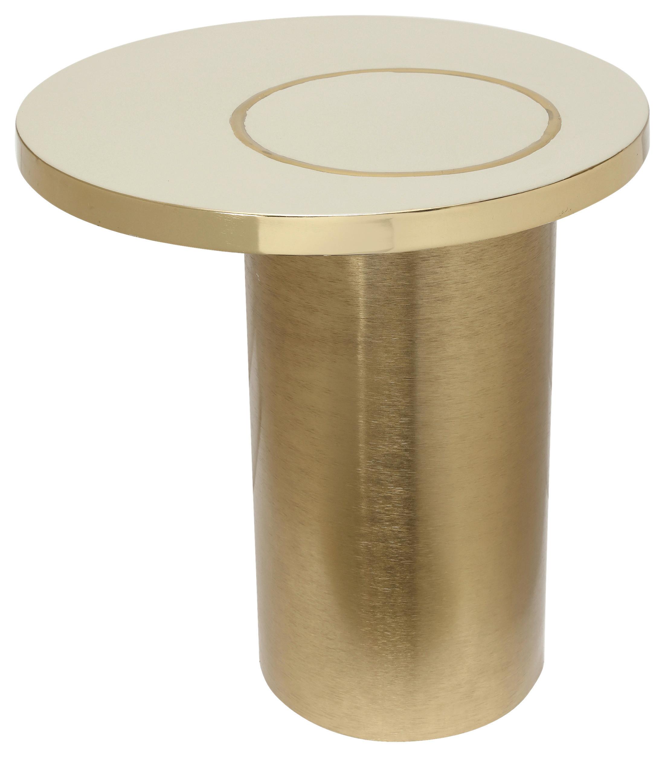 Beistelltisch Art Deco 2325 Goldfarben B: 51 Cm - Goldfarben, Design, Metall (51/50cm) - Kayoom