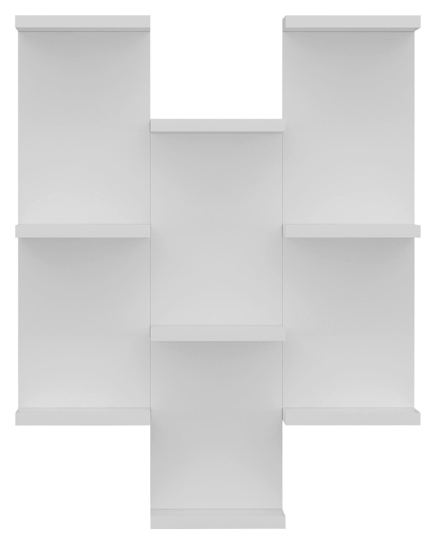 Wandregal Texas - Weiß, Design, Holzwerkstoff (58,8/74,1/21,4cm) - MID.YOU