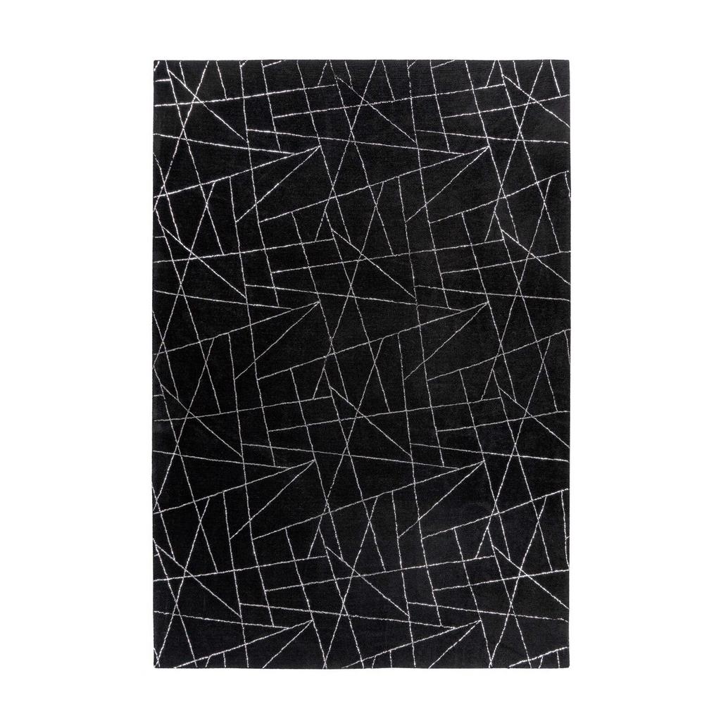 Teppich Bijou Schwarz/Silberfarben, 80x150cm