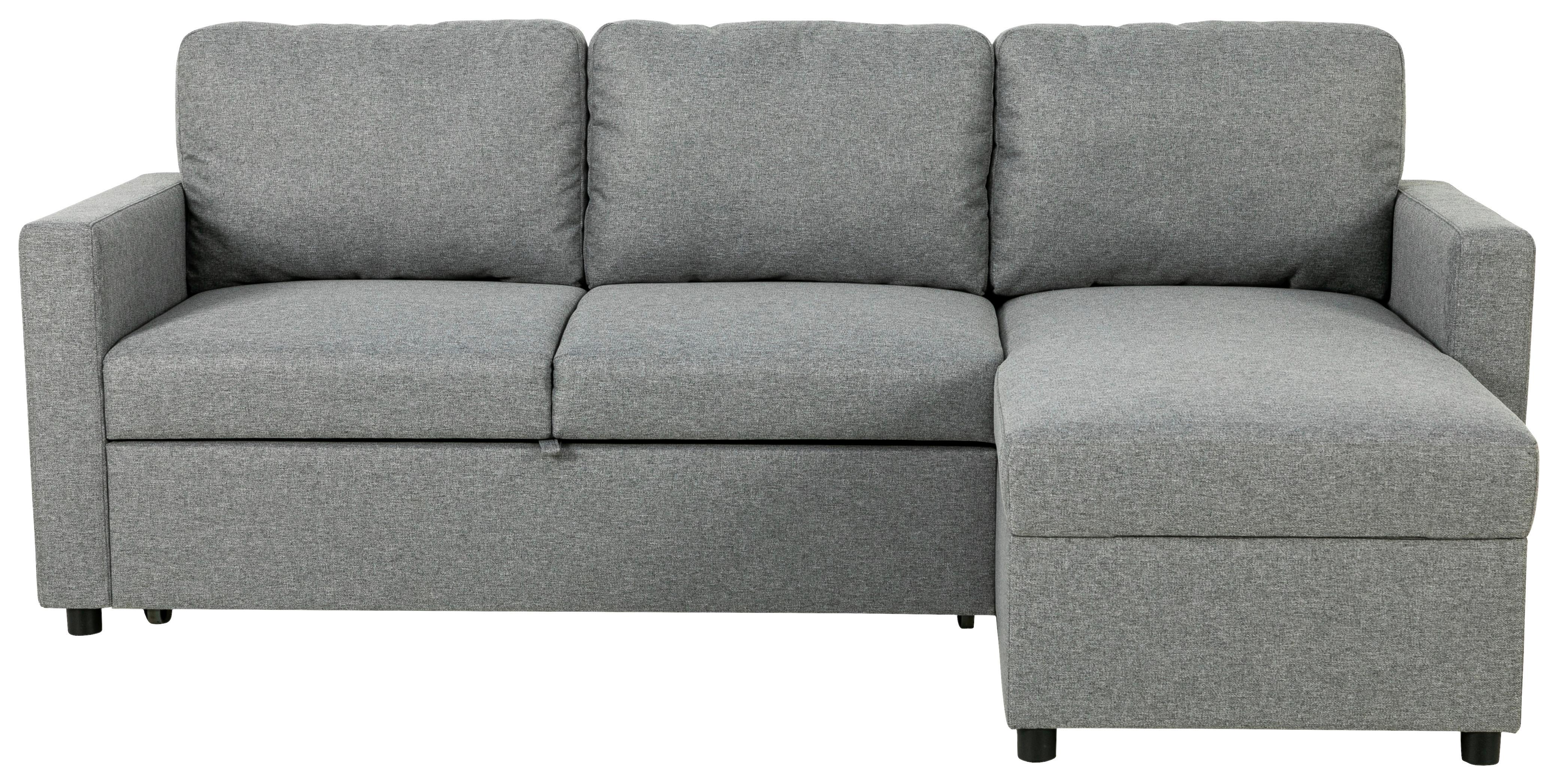 Ecksofa Rosi - Schwarz/Grau, Basics, Textil (215/145cm) - P & B