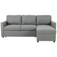Ecksofa Rosi - Schwarz/Grau, Basics, Textil (215/145cm) - P & B