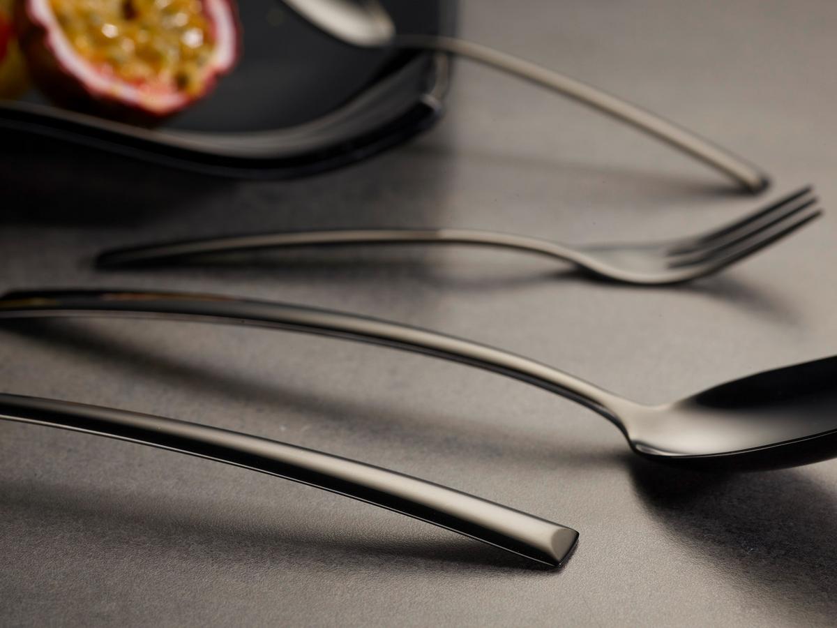Besteckset Tafelbesteck Avelino - Schwarz Hochglanz, Design, Metall (35,5/25,5/5cm) - Echtwerk