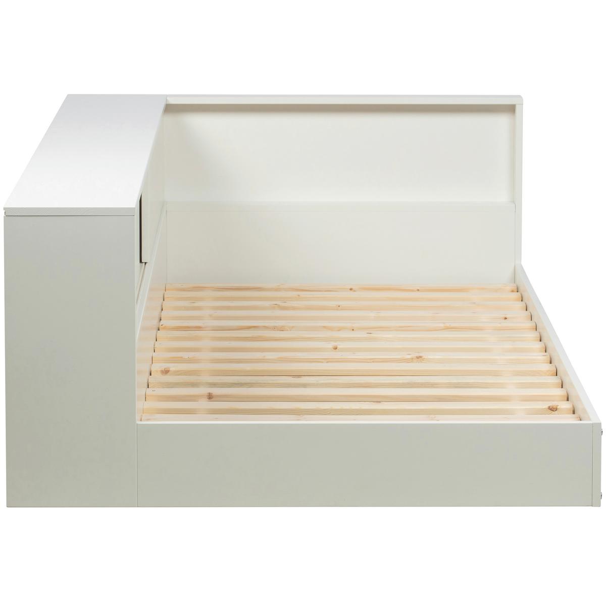 Bett Connect für Lattenrost Geeignet, Weiß 90x200 cm - Weiß, Design, Holz (90/200cm) - Livetastic