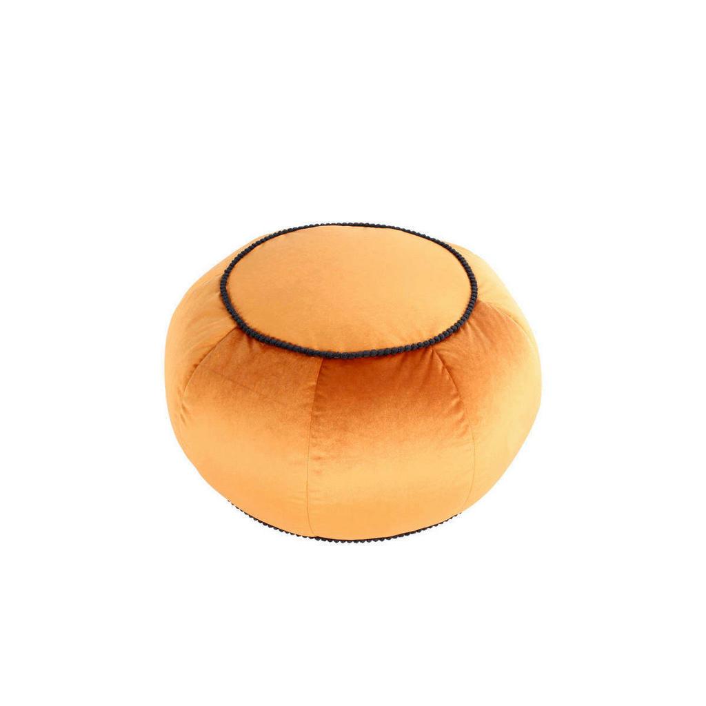 Pouf Taj Mahal DxH: 65x35 cm Samt Bronze mit Reißverschluss