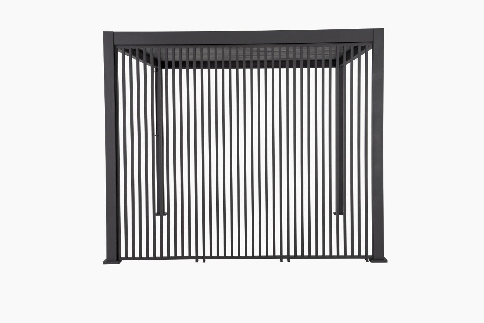 Lamellenteil Deluxe/Classic Anthrazit - Vertikal - Anthrazit, MODERN, Metall (123/240/10cm) - Gardenson
