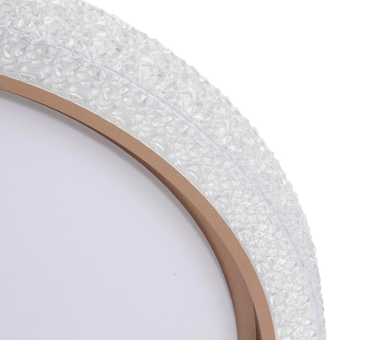 Led-deckenleuchte Kristina Ø 50 Cm M. Montageanleitung - Weiß/Cappuccino, Design, Kunststoff/Metall (50/7cm) - Luca Bessoni