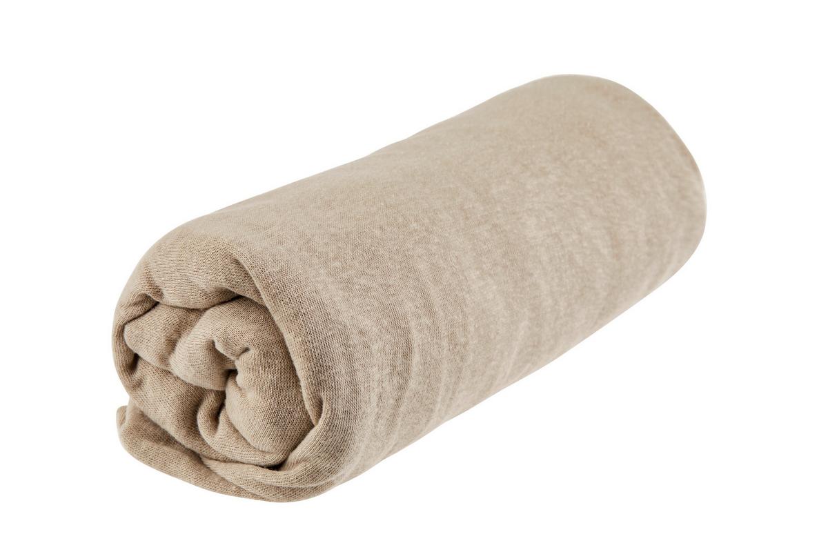 Spannleintuch Isadora 100x200 Cm Jersey-Baumwolle - Taupe/Lila, MODERN, Textil (100/200cm) - Ondega