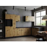 Eckküche Oliver Artisan Dekor S: 310x172 cm - Eiche Artisan/Grau, Design, Holzwerkstoff (310/172cm) - Respekta